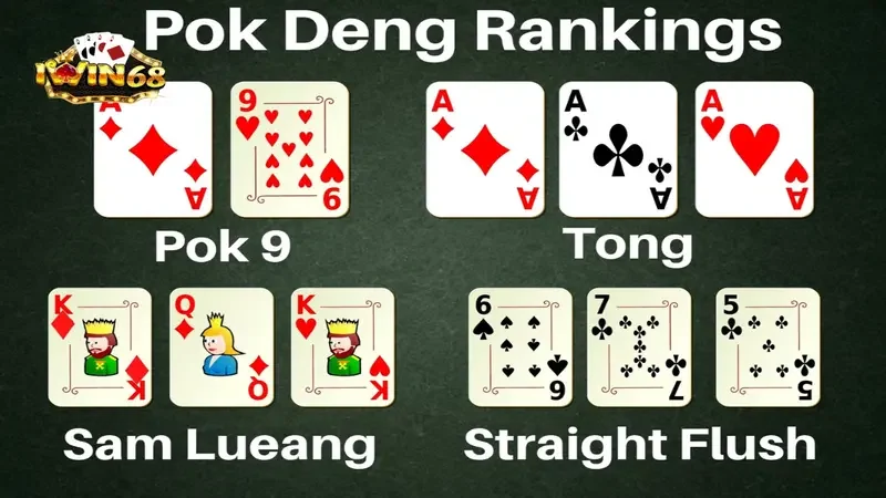 Cách chia bài trong Pok Deng iwin68